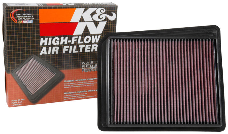 K&N 2017 Nissan Titan V8-5.6L F/I Drop In Replacement Air Filter - 33-5062