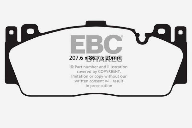 EBC 12+ BMW M5 4.4 Twin Turbo (F10) Redstuff Front Brake Pads - DP32148C
