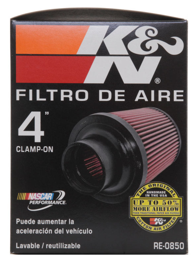 K&amp;N Universal Air Filter (4in. Flange / 6in. Base OD / 4-5/8in. Top OD / 6in. Height) - RE-0850