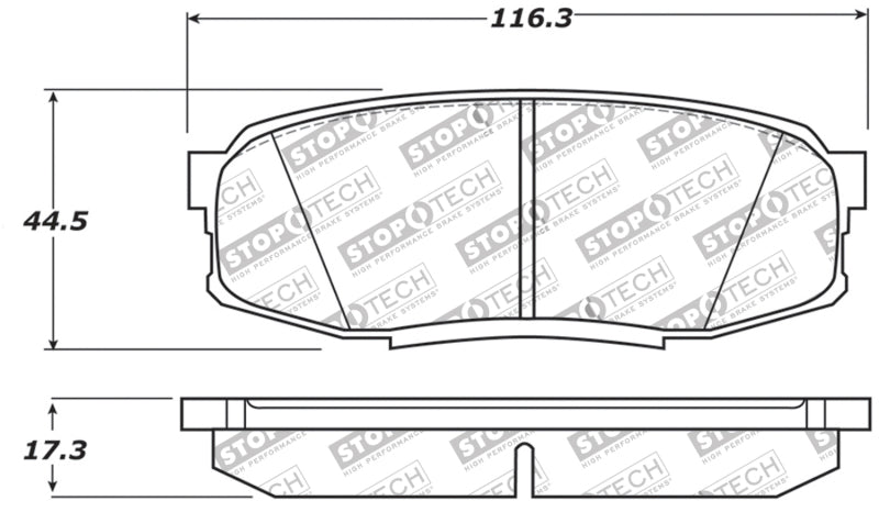 StopTech 13-18 Toyota Land Cruiser Performance Rear Brake Pads - 309.13040