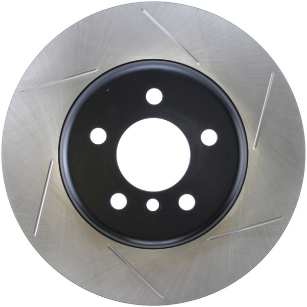 StopTech Sport 14-15 BMW 435i Rear Left Slotted Brake Rotor - 126.34147SL for 2012-2019 BMW 3 Series - front view