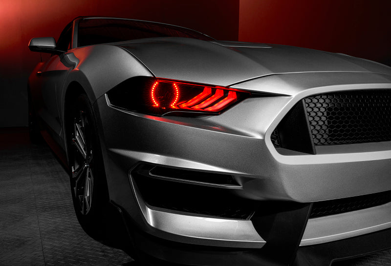 Oracle Lighting 18-23 Ford Mustang Dynamic ColorSHIFT LED Headlights - Black Series - 8204-332