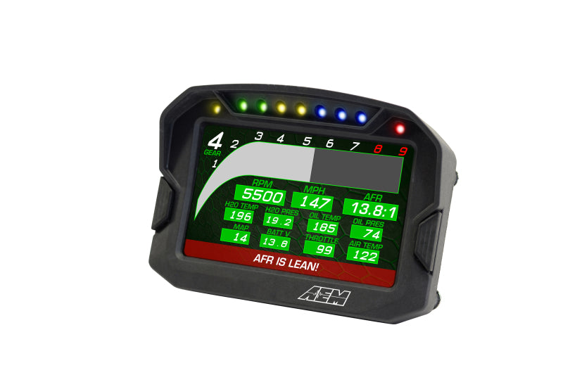 AEM CD-5LG Carbon Logging Digital Dash Display w/ Internal 10Hz GPS &amp; Antenna - 30-5603