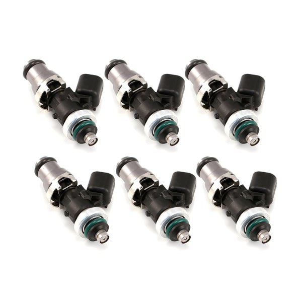 Injector Dynamics 1340cc Injectors-48mm Length-14mm Grey Top-14mm L O-Ring(R35 Low Spacer)(Set of 6) - 1300.48.14.R35.6 for 2