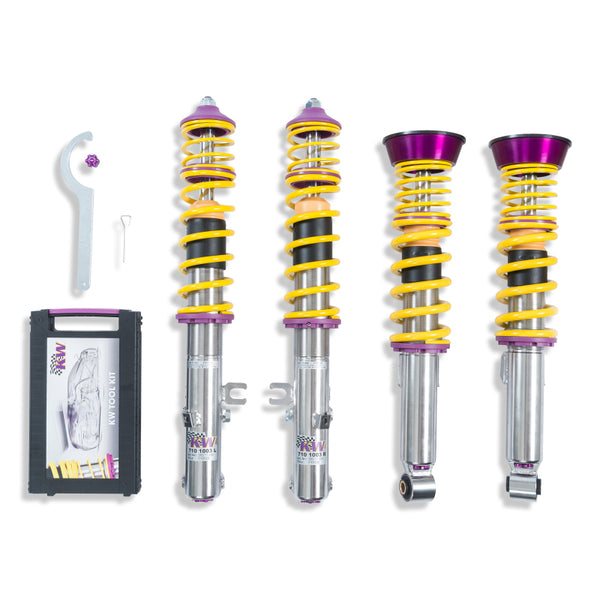 KW Coilover Kit V3 Porsche 911 (993) Carrera 2 incl. Convertible + Targa - 35271004 for 1994-1998 Porsche 911 - front view