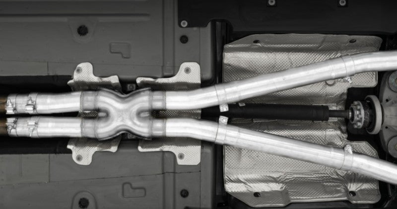 MBRP 15-Up Challenger 5.7 / 17-Up 6.2L/6.4L 3in Race Series Cat-Back w/ Quad Tips T304 Exhaust - S71143CF
