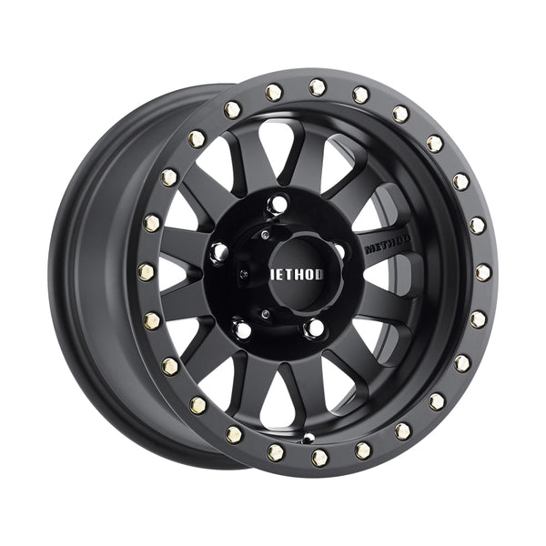 Method MR304 Double Standard 15x10 -50mm Offset 5x4.5 83mm CB Matte Black Wheel - MR30451012550N by Method Wheels - front vie