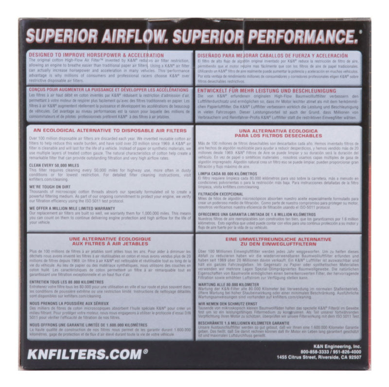 K&N 16-17 Honda CRF1000L Africa Twin 998 Replacement Drop In Air Filter (2 Per Box) - HA-9916 for 2016-2019 Honda CRF1000L Af