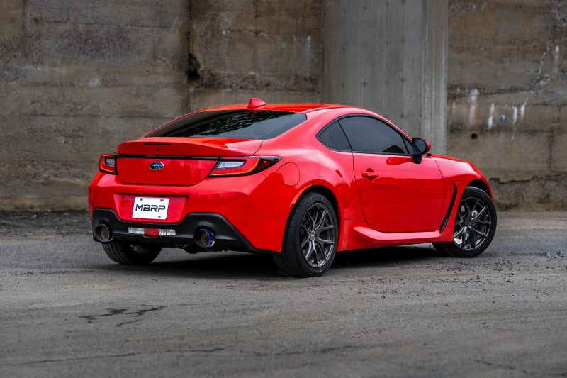 MBRP 2022 Subaru BRZ 2.4L/Toyota GR86 2.4L 2.5in Dual Split Rear Exit w/5in OD Burnt End Tips - T304 - S48053BE