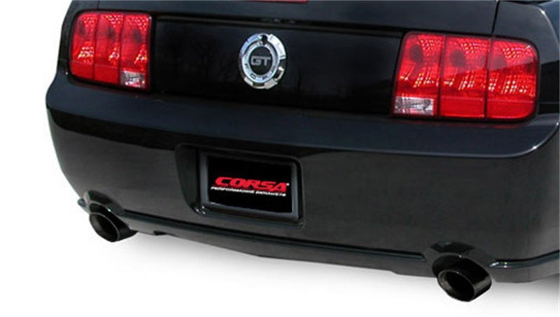 Corsa 05-10 Ford Mustang Shelby GT500 5.4L V8 Black Sport Axle-Back Exhaust - 14311BLK