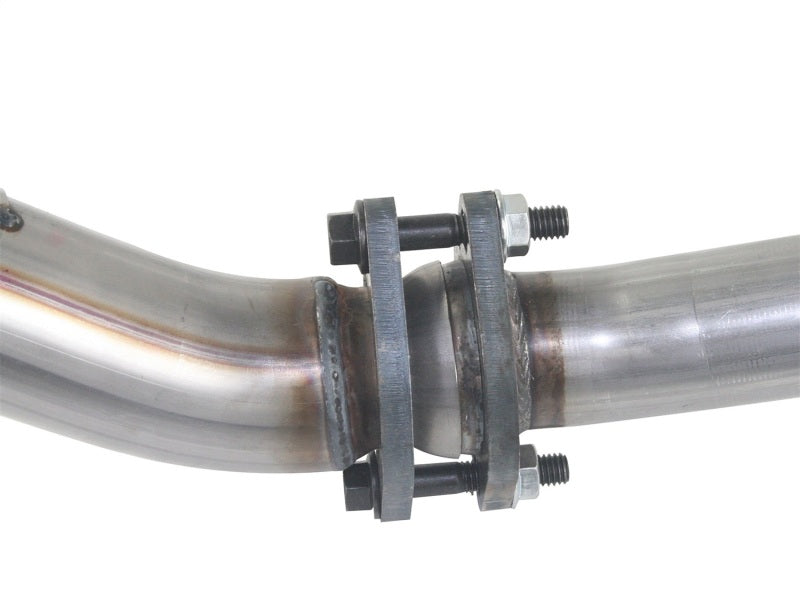 aFe Power Twisted Steel Loop Delete D/P &amp; Y-Pipe SS 2in/2.5in 12-14 Jeep Wrangler (JK) V6 3.6L - 48-46210