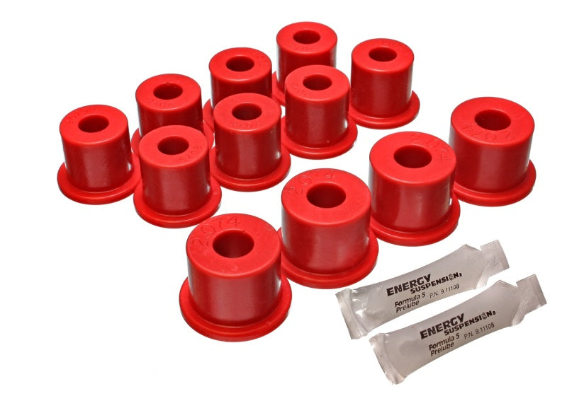 Energy Suspension 80-86 Nissan 720 & Hardbody Pickup 2WD Red Rear Leaf Spring Bushing Set - 7.2101R
