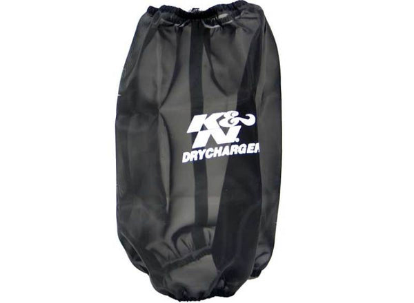 K&N 6.625in Base ID / 5.25in Top ID / 9.5in H Round Tapered Black DryCharger Air Filter Wrap - RC-4780DK by K&N Engineering -