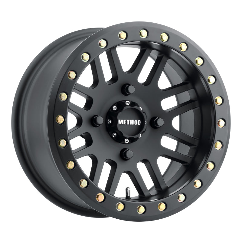 Method MR406 UTV Beadlock 15x10 / 5+5/0mm Offset / 4x136 / 106mm CB Matte Black Wheel - MR40651047555B