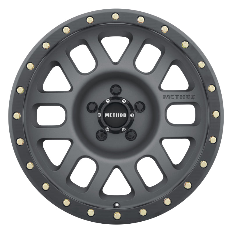 Method MR309 Grid 17x8.5 0mm Offset 5x5 94mm CB Titanium/Black Street Loc Wheel - MR30978550800