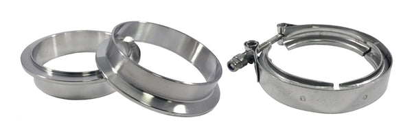Torque Solution Stainless Steel V-Band Clamp & Flange Kit - 3in (76mm) - TS-VBK-3 by Torque Solution