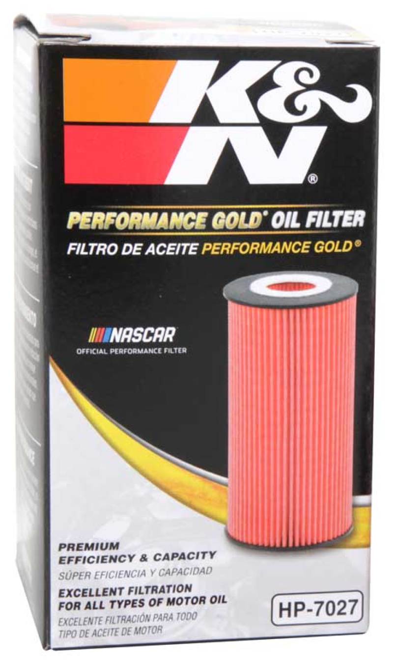 K&N Performance Oil Filter for 09-19 GM 1.4L / 1.6L / 1.8L w/ Hengst Filter Housing - HP-7027