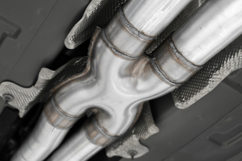 MBRP 15-16 Dodge Challenger RT 5.7L Aluminized Steel 3in Dual Rear Cat-back Quad Tips - Street - S7115AL