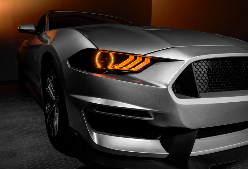 Oracle Lighting 18-23 Ford Mustang Dynamic ColorSHIFT LED Headlights - Black Series - 8204-332