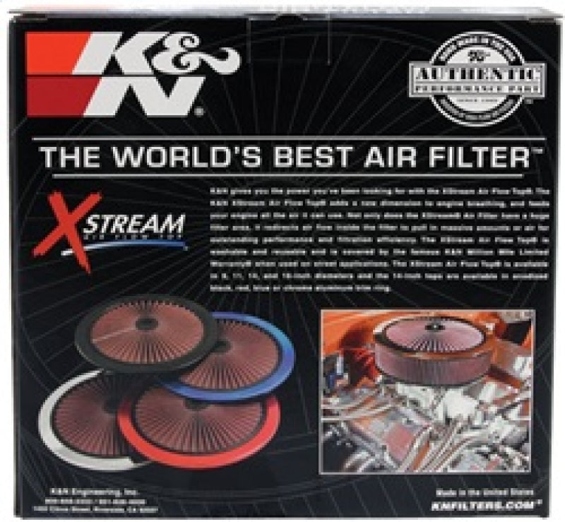 K&N X-Stream Top Filter Only 11in - Black - 66-1101