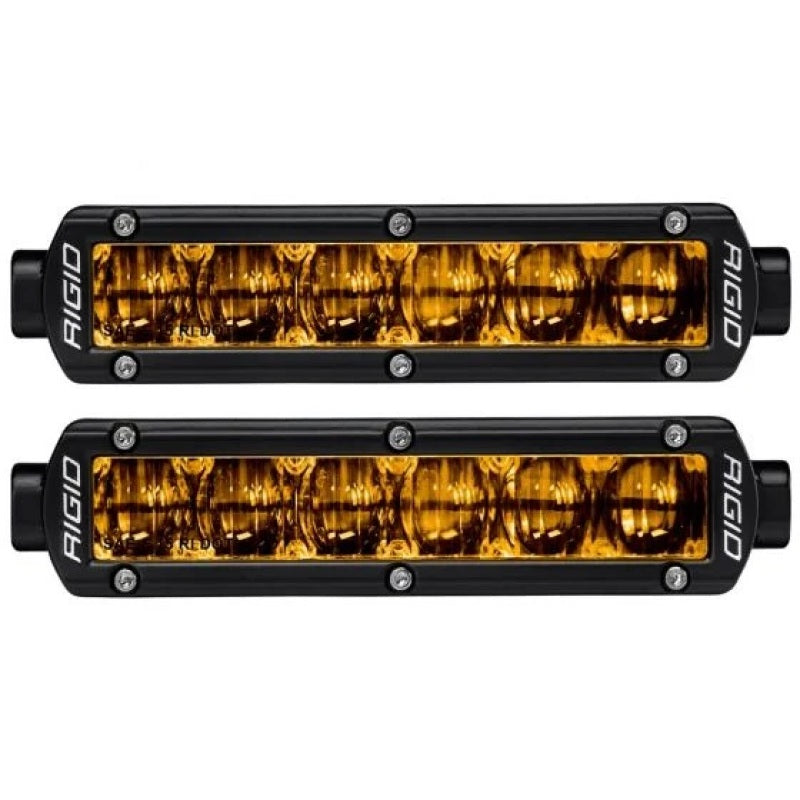 Rigid Industries 6in SR-Series Pro Dot / SAE Fog Lights (Pair) - Selective Yellow - 906704