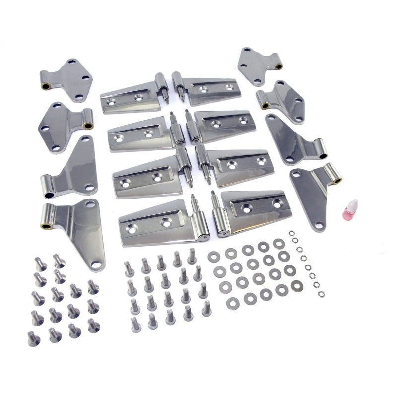 Rugged Ridge 07-18 Jeep Wrangler JKU Stainless Steel Door Hinge Kit - 11111.21