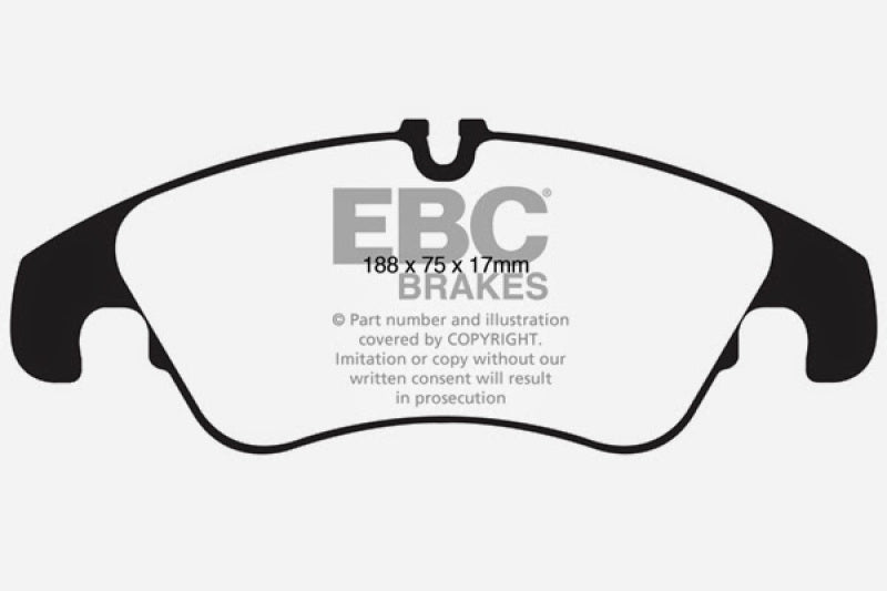 EBC 11 Audi A6 2.0 Turbo Redstuff Front Brake Pads - DP32022C