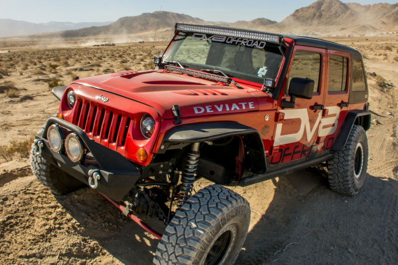 DV8 Offroad 07-18 Jeep Wrangler JK Front &amp; Rear Flat Tube Fenders