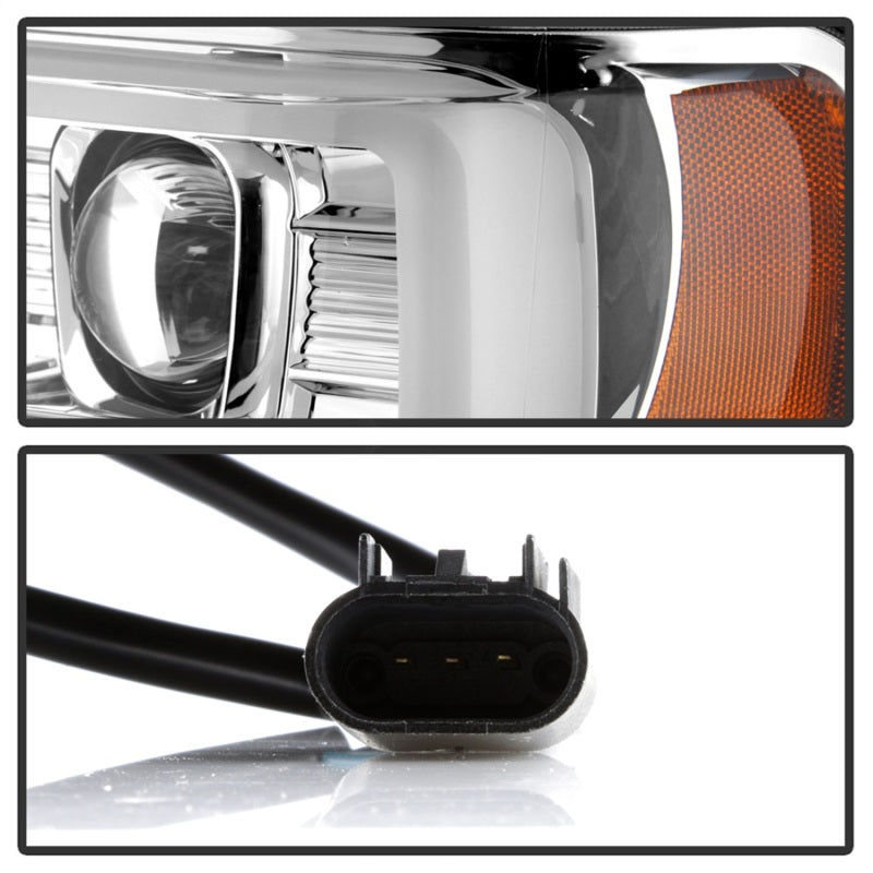 Spyder Ford F-250/350/450 08-10 V2 High-Power LED Headlights-Switch Back-Chrome PRO-YD-FS08PL-SBLB-C - 5087744
