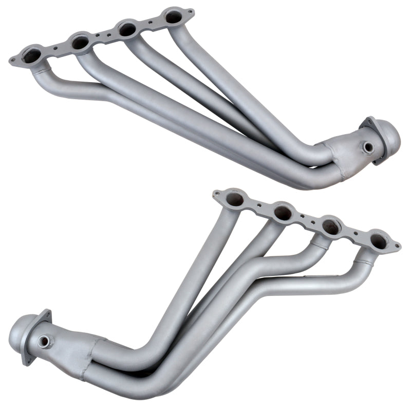 BBK 10-15 Camaro LS3 L99 Long Tube Exhaust Headers With Converters - 1-3/4 Chrome - 4021