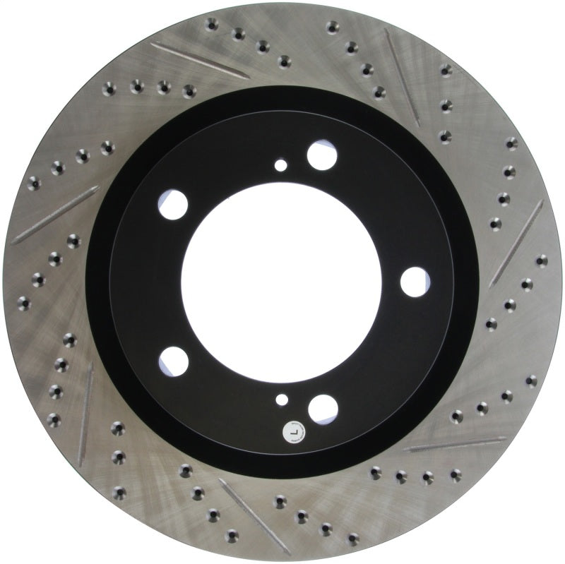 StopTech 07-09 Toyota Tundra / 08-09 Toyota Sequoia Front Left Slotted & Drilled Rotor - 127.44156L