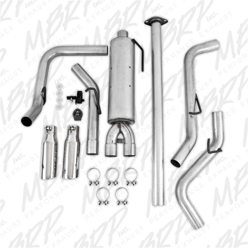 MBRP 05-13 Toyota Tacoma 4.0L EC/CC AL Dual Split Side Cat Back Exhaust - S5328AL