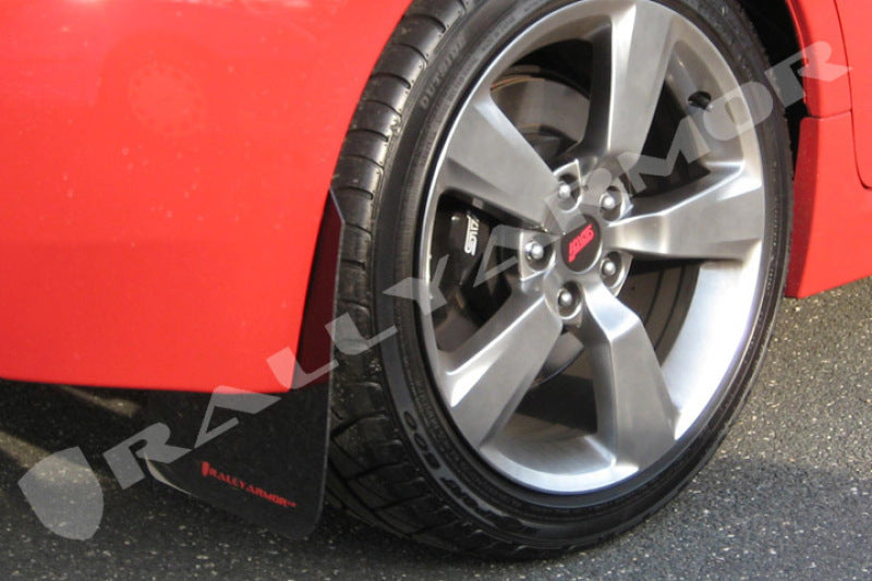 Rally Armor 08-11 Subaru STI (Hatch Only) / 11-14 WRX (Hatch Only) Black UR Mud Flap w/ Red Logo - MF15-UR-BLK/RD