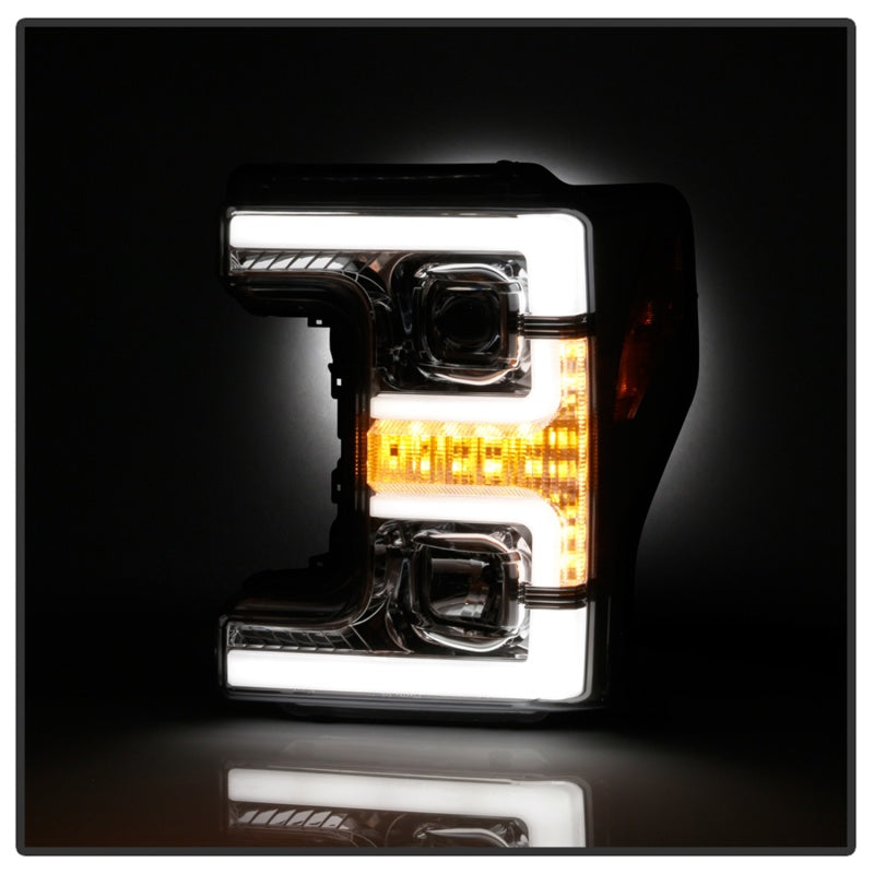 Spyder Ford F-250/F-350/F450 Super Duty 17-18 Projector Headlights Chrome PRO-YD-FS17-SBSEQ-C - 5086273