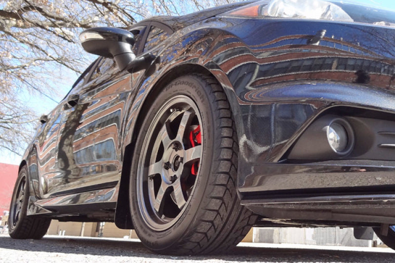 Clearance - Rally Armor 13-19 USDM Ford Fiesta ST Red UR Mud Flap w/ White Logo - RALMF29-UR-RD/WH