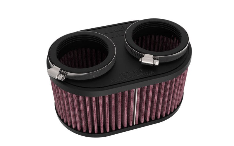 K&N 2-1/8in DUAL FLG 6-1/4 X 4inOD 3inH Universal Clamp-On Air Filter - RU-3510