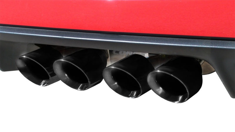 Corsa Black Xtreme Axle-Back Exhaust w/Dual Black 3.5in Tips 09-13 Chevrolet Corvette C6 6.2L V8 - 14470BLK