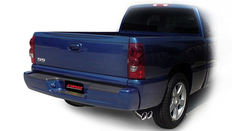 Corsa 03-06 Chevrolet Silverado Short Bed SS 6.0L V8 Polished Sport Cat-Back Exhaust - 14279