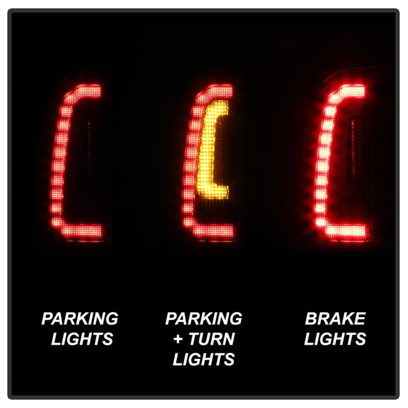 Spyder 05-15 Toyota Tacoma LED Tail Lights (Not Compatible w/OEM LEDS) - Black ALT-YD-TT05V2-LB-BK - 5085467