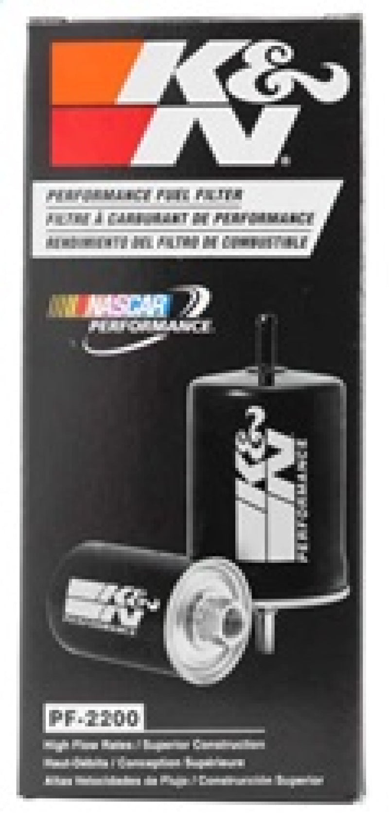 K&amp;N Cellulose Media Fuel Filter 3in OD x 5.625in L - PF-2200