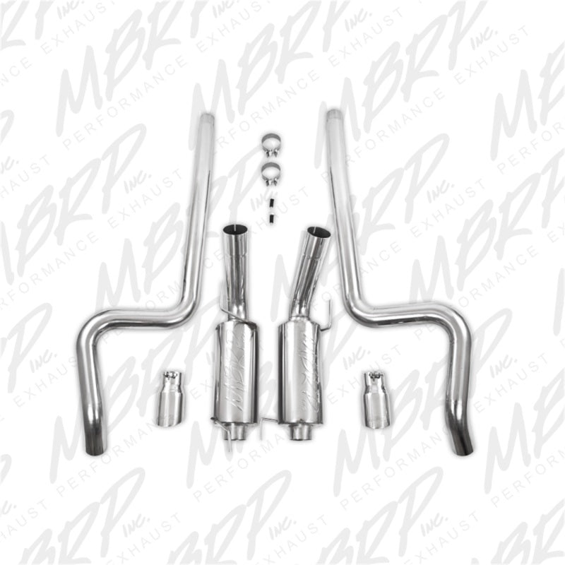 MBRP 05-09 Ford Shelby GT500 / GT Dual Split Rear Street Version 4in Tips T409 Exhaust System - S7269409