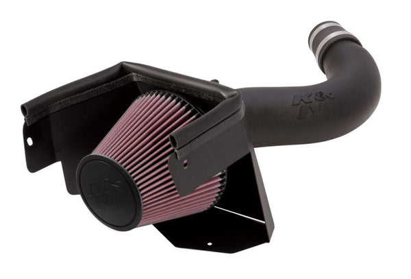 K&N 07 Jeep Wrangler V6-3.8L Performance Intake Kit - 57-1553 for 2007-2011 Jeep Wrangler - front view