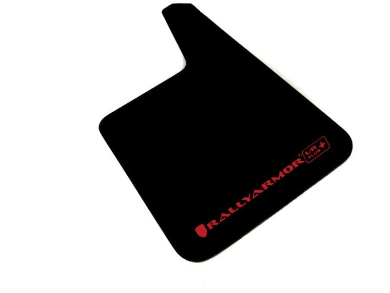 Rally Armor Universal Fit (No Hardware) UR Plus Black UR Mud Flap w/ Red Logo - MF20-URP-BLK/RD