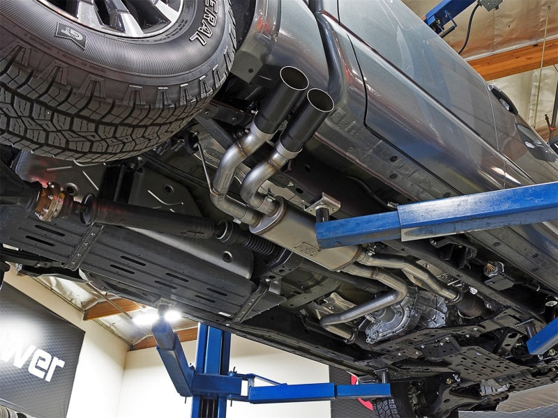 aFe POWER Rebel Series 2-1/2in 409 SS Cat Back Exhaust w/ Black Tips 16-17 Nissan Titan V8 5.6L - 49-46126-B