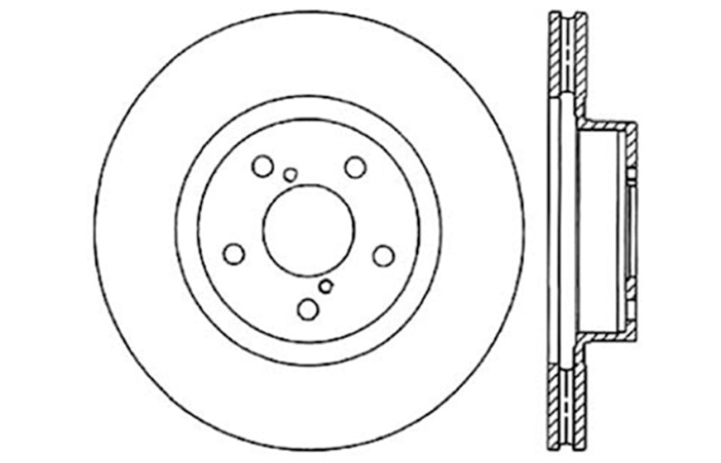StopTech Slotted &amp; Drilled Sport Brake Rotor - 127.47012R