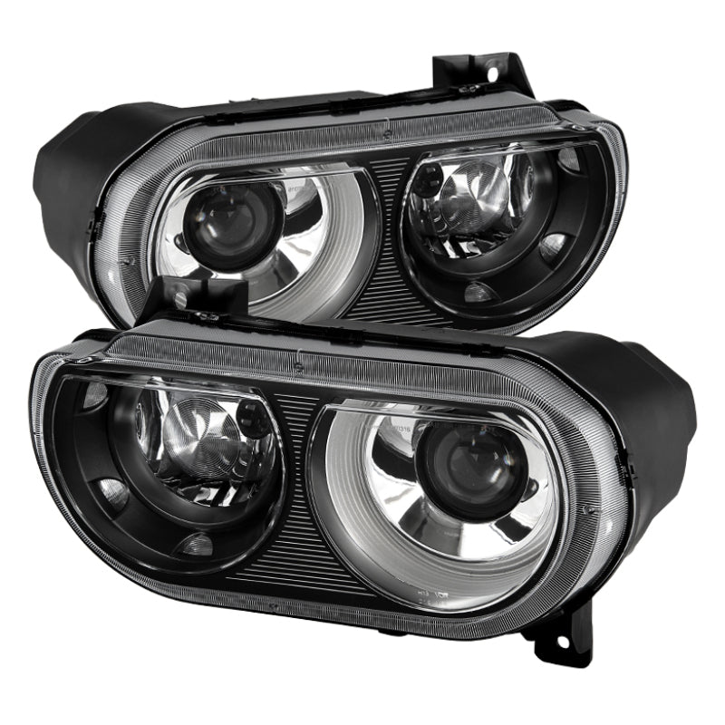 Xtune Dodge Challenger 08-14 Xenon Hid Model Only Projector Headlamps Black HD-JH-DCHAL08-HID-BK - 9027277