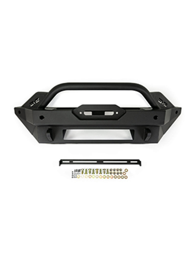 DV8 Offroad 2021+ Ford Bronco Modular Front Bumper Winch Capable w/ Auxiliary Light Mounts - FBBR-02