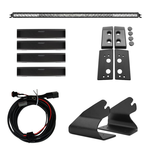 Rigid Industries 2021 Ford Bronco Roof Line Light Kit (Incl. SR spot/flood Combo Bar) - 46724 for 2021-2026 Ford Bronco - fro