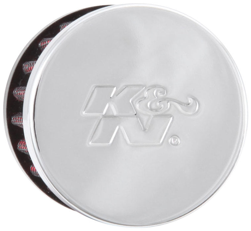 K&N Clamp On Rubber Base Crankcase Vent Filter 0.5in Flange ID 2in OD 1.5in Height - 62-1330