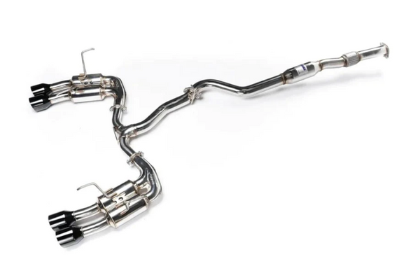 Invidia 2022+ Subaru WRX Gemini Single Layer Quad Black Tip Cat-Back Exhaust - HS22WRXGM4SB for 2022-2025 Subaru WRX